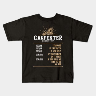 Carpenter Hourly Rate Kids T-Shirt